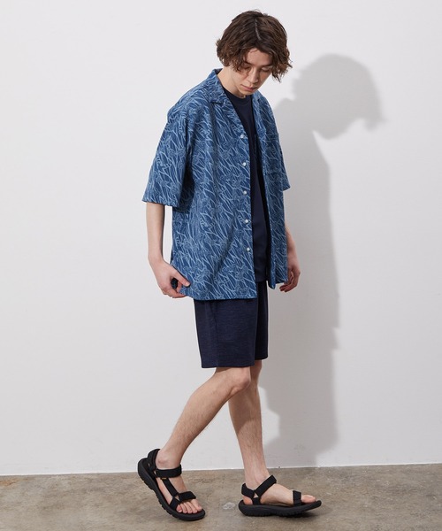 JUNRED(ジュンレッド)の「ウェーブワッフルオープンカラーシャツ(シャツ/ブラウス・メンズ・ブラウン/ブルー/ブラック系その他/ベージュ・LL/L/M)」の21枚目の写真