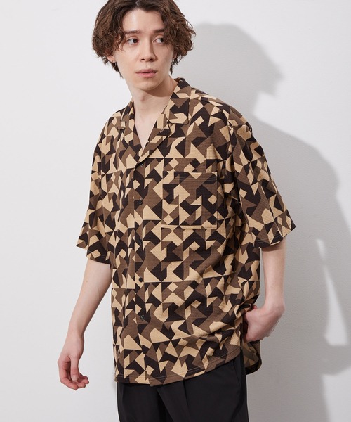 JUNRED(ジュンレッド)の「ウェーブワッフルオープンカラーシャツ(シャツ/ブラウス・メンズ・ブラウン/ブルー/ブラック系その他/ベージュ・LL/L/M)」の17枚目の写真