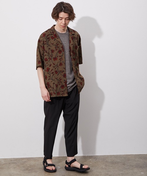 JUNRED(ジュンレッド)の「ウェーブワッフルオープンカラーシャツ(シャツ/ブラウス・メンズ・ブラウン/ブルー/ブラック系その他/ベージュ・LL/L/M)」の14枚目の写真