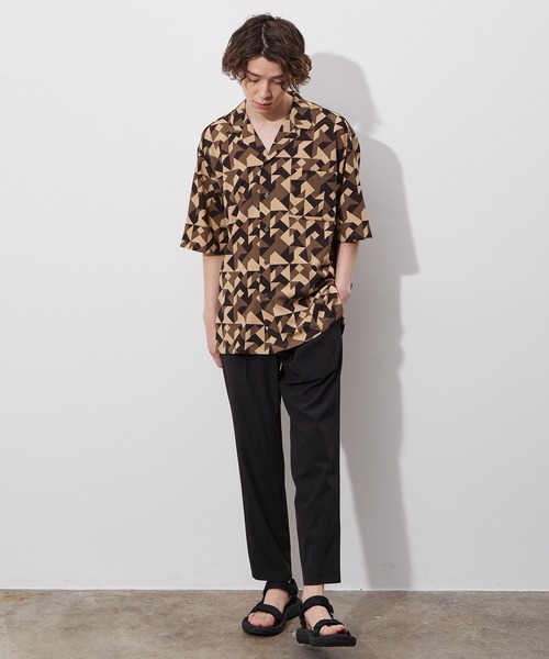 JUNRED(ジュンレッド)の「ウェーブワッフルオープンカラーシャツ(シャツ/ブラウス・メンズ・ブラウン/ブルー/ブラック系その他/ベージュ・LL/L/M)」の18枚目の写真