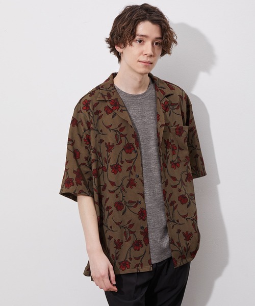 JUNRED(ジュンレッド)の「ウェーブワッフルオープンカラーシャツ(シャツ/ブラウス・メンズ・ブラウン/ブルー/ブラック系その他/ベージュ・LL/L/M)」の11枚目の写真