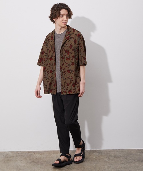 JUNRED(ジュンレッド)の「ウェーブワッフルオープンカラーシャツ(シャツ/ブラウス・メンズ・ブラウン/ブルー/ブラック系その他/ベージュ・LL/L/M)」の13枚目の写真