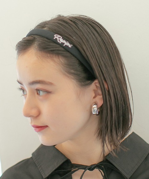 repipi armario（レピピ アルマリオ）の「ホソハバロゴカチューシャ（カチューシャ・キッズ・ラベンダー/ブラック/サックスブルー/ミント/グレー/グリーン/ベージュ/ダークブラウン・FREE）」の2枚目の写真