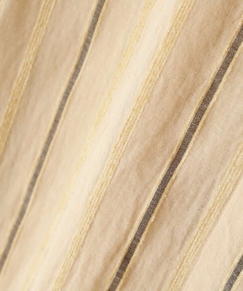 N.（N. Natural Beauty Basic）（エヌエヌナチュラルビューティーベーシック）の「◆ドビーストライプロングブラウス（シャツ/ブラウス・レディース・ブラック/オフホワイト/イエロー・MEDIUM）」の21枚目の写真