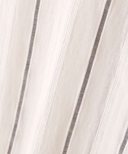 N.（N. Natural Beauty Basic）（エヌエヌナチュラルビューティーベーシック）の「◆ドビーストライプロングブラウス（シャツ/ブラウス・レディース・ブラック/オフホワイト/イエロー・MEDIUM）」の17枚目の写真