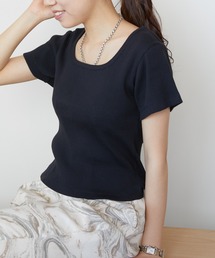 PUBLUX（パブリュクス）の「PUBLUX/パブリュクス スクエアネックコンパクトリブTEE（Tシャツ/カットソー）」