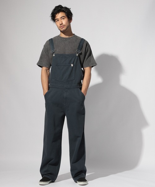 URBAN ISLAND SOCIETY（アーバンアイランドソサエティ）の「【oblekt×URBAN ISLAND SOCIETY】OVERALLオーバーオール（サロペット/オーバーオール・メンズ・ネイビー/オフホワイト・MEDIUM/LARGE）」の2枚目の写真