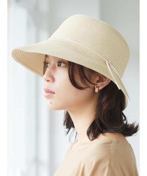 Green　Parks（グリーンパークス）の「・ペーパーハット＊（ハット・レディース・ブラック/ベージュ/ブラウン/キャメル・FREE）」の5枚目の写真