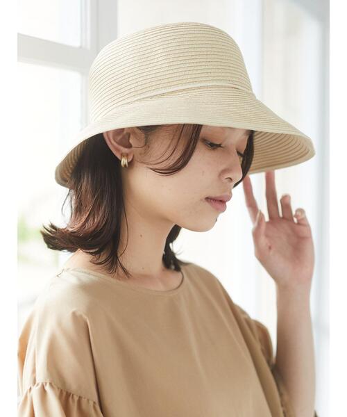 Green　Parks（グリーンパークス）の「・ペーパーハット＊（ハット・レディース・ブラック/ベージュ/ブラウン/キャメル・FREE）」の8枚目の写真