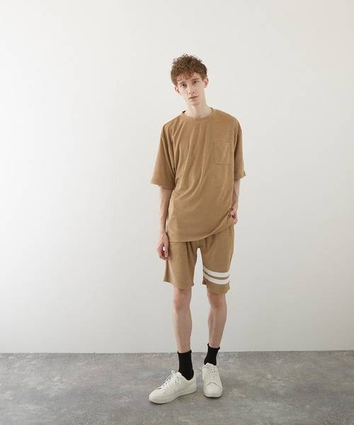 VIBGYOR(ヴィブジョー)の「【VIBGYOR BY AS】パイルボケ付き半袖クルー(BL)(Tシャツ/カットソー・メンズ・ブラック/イエロー系その他/ピンク/ネイビー/アイボリー/ベージュ・MEDIUM/LARGE)」の13枚目の写真