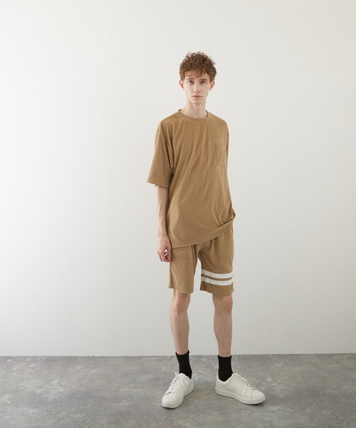 VIBGYOR(ヴィブジョー)の「【VIBGYOR BY AS】パイルボケ付き半袖クルー(BL)(Tシャツ/カットソー・メンズ・ブラック/イエロー系その他/ピンク/ネイビー/アイボリー/ベージュ・MEDIUM/LARGE)」の11枚目の写真
