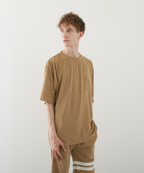 VIBGYOR(ヴィブジョー)の「【VIBGYOR BY AS】パイルボケ付き半袖クルー(BL)(Tシャツ/カットソー・メンズ・ブラック/イエロー系その他/ピンク/ネイビー/アイボリー/ベージュ・MEDIUM/LARGE)」の14枚目の写真