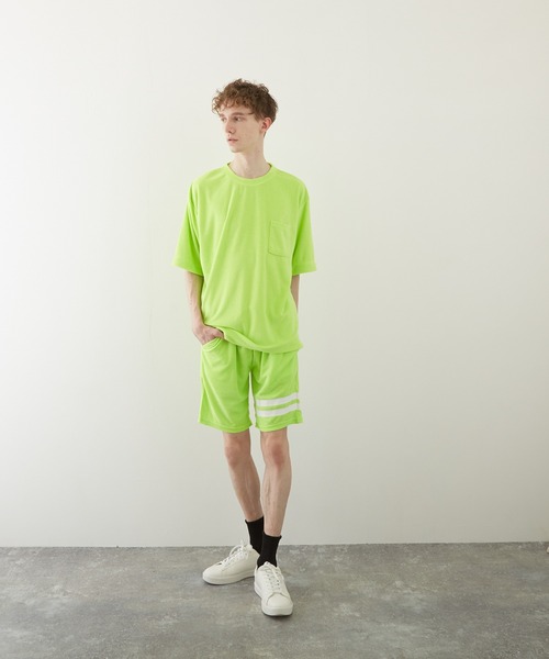 VIBGYOR(ヴィブジョー)の「【VIBGYOR BY AS】パイルボケ付き半袖クルー(BL)(Tシャツ/カットソー・メンズ・ブラック/イエロー系その他/ピンク/ネイビー/アイボリー/ベージュ・MEDIUM/LARGE)」の17枚目の写真