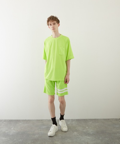 VIBGYOR(ヴィブジョー)の「【VIBGYOR BY AS】パイルボケ付き半袖クルー(BL)(Tシャツ/カットソー・メンズ・ブラック/イエロー系その他/ピンク/ネイビー/アイボリー/ベージュ・MEDIUM/LARGE)」の19枚目の写真