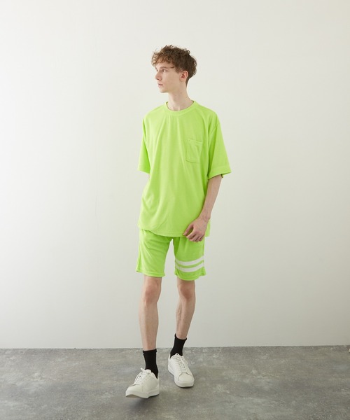 VIBGYOR(ヴィブジョー)の「【VIBGYOR BY AS】パイルボケ付き半袖クルー(BL)(Tシャツ/カットソー・メンズ・ブラック/イエロー系その他/ピンク/ネイビー/アイボリー/ベージュ・MEDIUM/LARGE)」の18枚目の写真