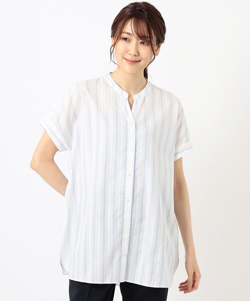 J.PRESS(ジェイプレス)の「【洗える】SOMELOS TIOGA ブラウス(シャツ/ブラウス・レディース・サックスブルー系1/ベージュ系1・9/11)」の10枚目の写真