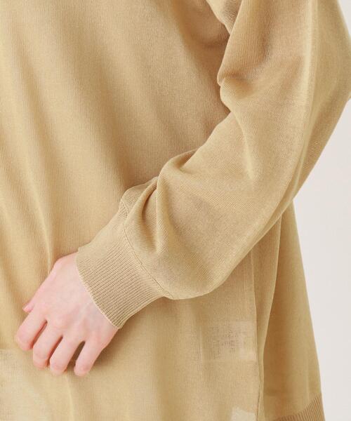 SHOO・LA・RUE（シューラルー）の「◆シアーニットカーディガン（カーディガン/ボレロ・レディース・ブラック/マスタード/ベージュ/オフホワイト・03/02/04）」の9枚目の写真