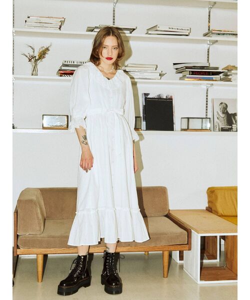 jouetie(ジュエティ)の「カットワークコットンワンピース(ワンピース・レディース・オフホワイト/ブラック/イエロー/グリーン・MEDIUM)」の15枚目の写真