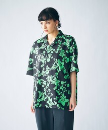 tk.TAKEO KIKUCHI | バイカラーフラワープリントシャツ（ユニセックスアイテム）(シャツ/ブラウス)