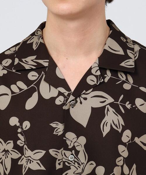 tk.TAKEO KIKUCHI（ティーケータケオキクチ）の「◆バイカラーフラワープリントシャツ（ユニセックスアイテム）（シャツ/ブラウス・メンズ・ベージュ系その他/モスグリーン系・02/03）」の10枚目の写真