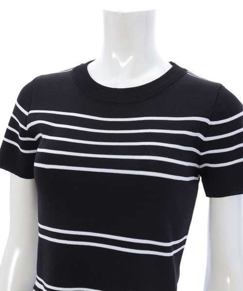 fifth（フィフス）の「マルチボーダークルーネックトップス（Tシャツ/カットソー・レディース・ホワイト/ブラック・MEDIUM）」の7枚目の写真