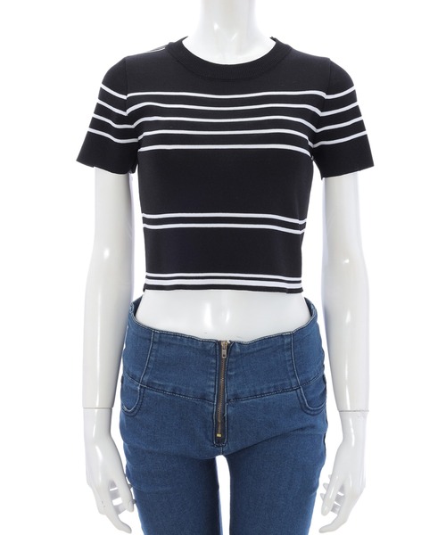 fifth（フィフス）の「マルチボーダークルーネックトップス（Tシャツ/カットソー・レディース・ホワイト/ブラック・MEDIUM）」の11枚目の写真