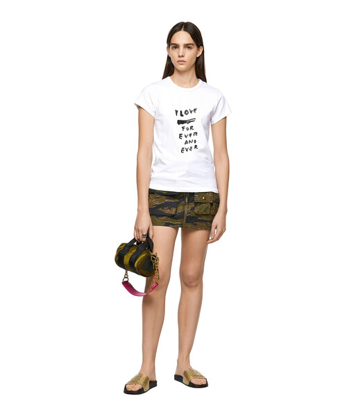 DIESEL（ディーゼル）の「レディース Tシャツ トップス カットソ－ ミニマムフィット（Tシャツ/カットソー・レディース・ホワイト/ブラック・X-SMALL/MEDIUM/SMALL/LARGE）」の3枚目の写真