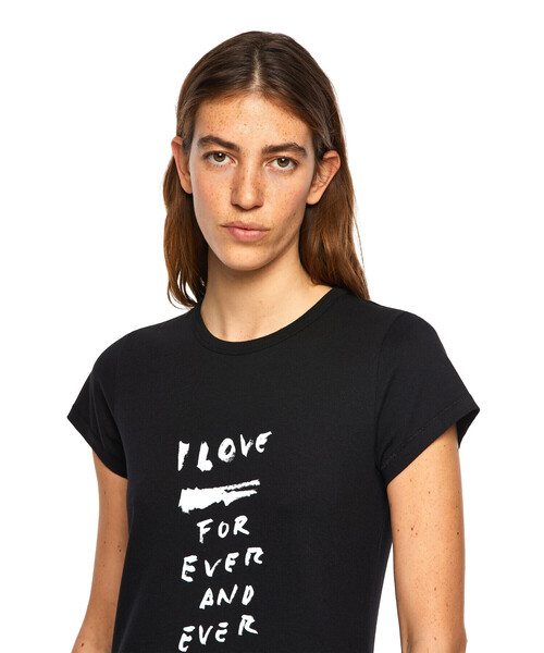 DIESEL（ディーゼル）の「レディース Tシャツ トップス カットソ－ ミニマムフィット（Tシャツ/カットソー・レディース・ホワイト/ブラック・X-SMALL/MEDIUM/SMALL/LARGE）」の9枚目の写真