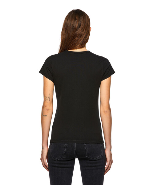 DIESEL（ディーゼル）の「レディース Tシャツ トップス カットソ－ ミニマムフィット（Tシャツ/カットソー・レディース・ホワイト/ブラック・X-SMALL/MEDIUM/SMALL/LARGE）」の19枚目の写真