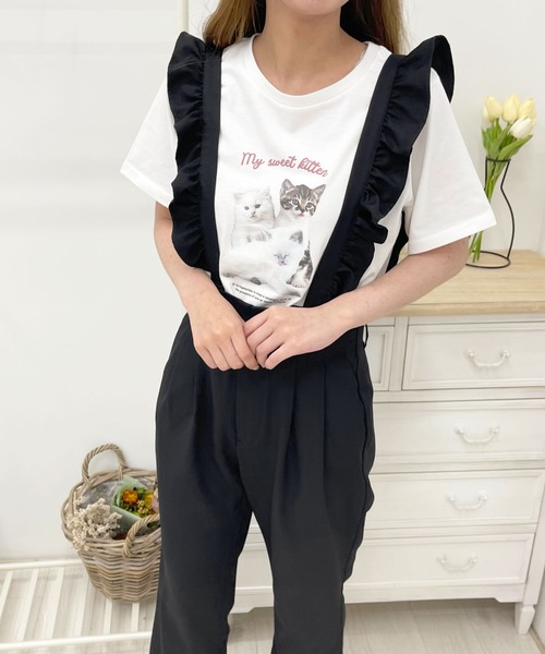 apres jour（アプレジュール）の「フリルサス付きパンツ【ZOZOTOWN限定アイテム】（サロペット/オーバーオール・レディース・モカ/アイボリー/ピンクベージュ/ブラック・MEDIUM/SMALL/X-LARGE）」の13枚目の写真