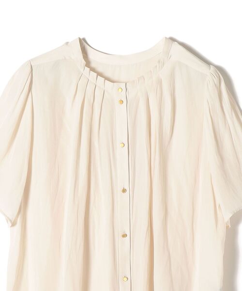 SHIPS（シップス）の「〈抗菌防臭〉2WAYカッセンタックショートスリーブブラウス（シャツ/ブラウス・レディース・ベージュ/ネイビー・ONE SIZE）」の5枚目の写真