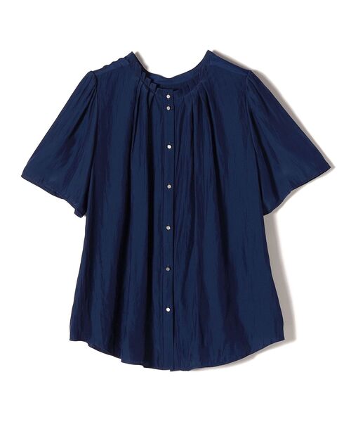 SHIPS（シップス）の「〈抗菌防臭〉2WAYカッセンタックショートスリーブブラウス（シャツ/ブラウス・レディース・ベージュ/ネイビー・ONE SIZE）」の9枚目の写真