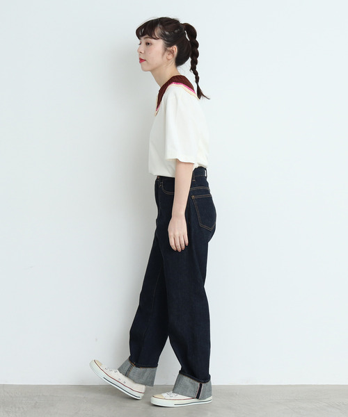 CHILD WOMAN(チャイルドウーマン)の「綿リリヤンかぎ針風 つけ衿(付け襟・レディース・ブラウン/ネイビー・FREE)」の7枚目の写真