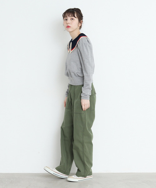 CHILD WOMAN(チャイルドウーマン)の「綿リリヤンかぎ針風 つけ衿(付け襟・レディース・ブラウン/ネイビー・FREE)」の16枚目の写真