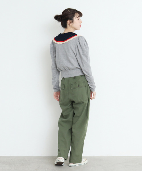 CHILD WOMAN(チャイルドウーマン)の「綿リリヤンかぎ針風 つけ衿(付け襟・レディース・ブラウン/ネイビー・FREE)」の17枚目の写真