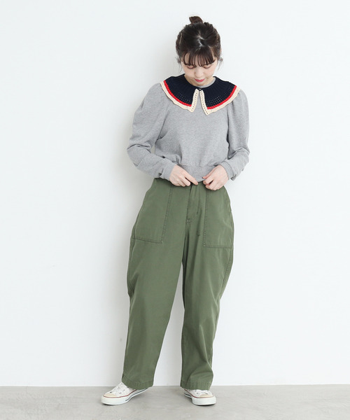 CHILD WOMAN(チャイルドウーマン)の「綿リリヤンかぎ針風 つけ衿(付け襟・レディース・ブラウン/ネイビー・FREE)」の18枚目の写真