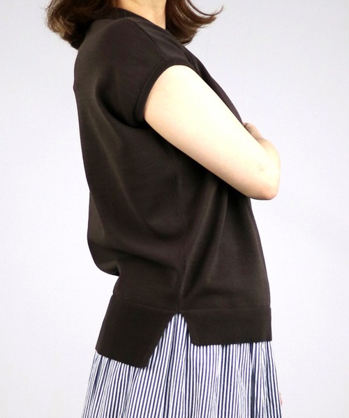 Grand PARK（グランドパーク）の「ハイゲージニット（ニット/セーター・レディース・カーキ/ブラウン/ダークブラウン/ベージュ・FREE）」の21枚目の写真