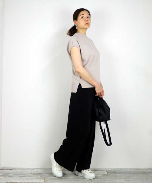 Grand PARK（グランドパーク）の「ハイゲージニット（ニット/セーター・レディース・カーキ/ブラウン/ダークブラウン/ベージュ・FREE）」の16枚目の写真