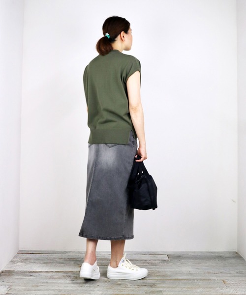 Grand PARK（グランドパーク）の「ハイゲージニット（ニット/セーター・レディース・カーキ/ブラウン/ダークブラウン/ベージュ・FREE）」の14枚目の写真