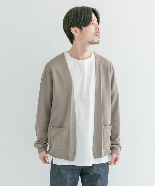 URBAN RESEARCH(アーバンリサーチ)の「WASHABLEリネンカーディガン(カーディガン/ボレロ・メンズ・ネイビー/イエロー/グレー系その他/ベージュ系その他・MEDIUM/LARGE)」の3枚目の写真
