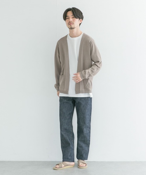 URBAN RESEARCH(アーバンリサーチ)の「WASHABLEリネンカーディガン(カーディガン/ボレロ・メンズ・ネイビー/イエロー/グレー系その他/ベージュ系その他・MEDIUM/LARGE)」の6枚目の写真