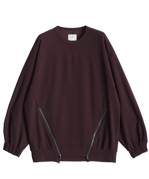 SHAREEF（シャリーフ）の「GEORGETTE JQ ZIP-SLIT P/O（Tシャツ/カットソー・メンズ・ホワイト系その他/ブラック/ネイビー/バーガンディー・1/2/3）」の4枚目の写真