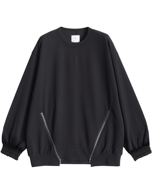 SHAREEF（シャリーフ）の「GEORGETTE JQ ZIP-SLIT P/O（Tシャツ/カットソー・メンズ・ホワイト系その他/ブラック/ネイビー/バーガンディー・1/2/3）」の5枚目の写真