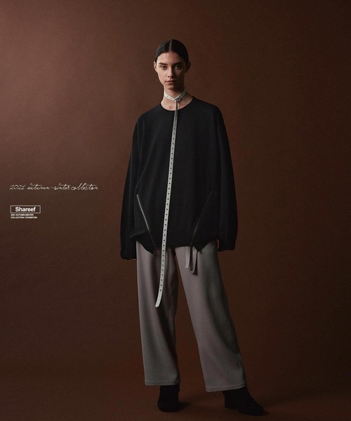 SHAREEF（シャリーフ）の「GEORGETTE JQ ZIP-SLIT P/O（Tシャツ/カットソー・メンズ・ホワイト系その他/ブラック/ネイビー/バーガンディー・1/2/3）」の16枚目の写真