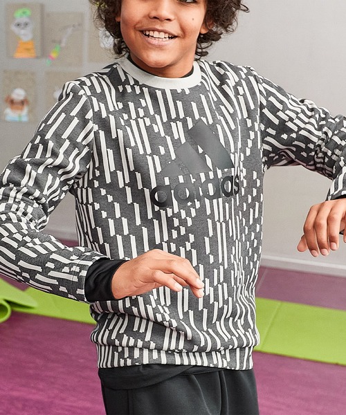 adidas（アディダス）の「LEGO ムーブクルー スウェットシャツ [LEGO Move Crew Sweatshirt] アディダス（キッズ/子供用）（スウェット・キッズ・グレー系その他・100/110/120/130/140/150/160）」の5枚目の写真