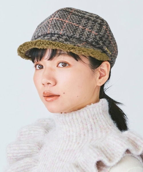 kaorinomori(カオリノモリ)の「カオリノモリ プレーアキャスケット(キャスケット・レディース・ブラウン/グレー・M/57.5cm)」の2枚目の写真