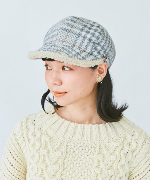 kaorinomori(カオリノモリ)の「カオリノモリ プレーアキャスケット(キャスケット・レディース・ブラウン/グレー・M/57.5cm)」の3枚目の写真