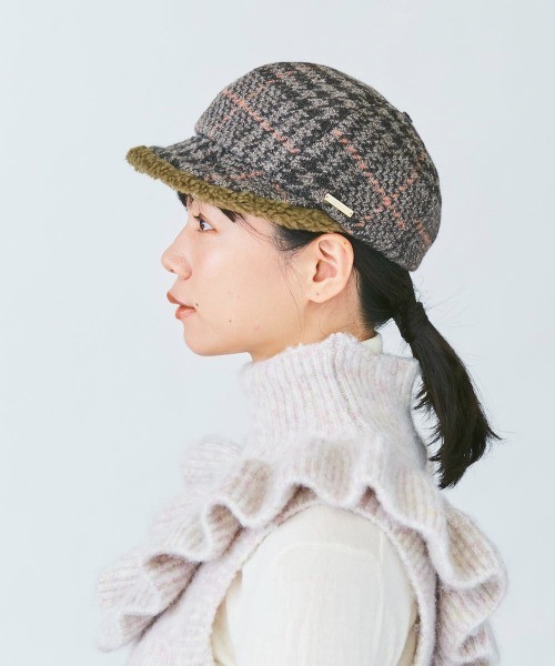 kaorinomori(カオリノモリ)の「カオリノモリ プレーアキャスケット(キャスケット・レディース・ブラウン/グレー・M/57.5cm)」の8枚目の写真