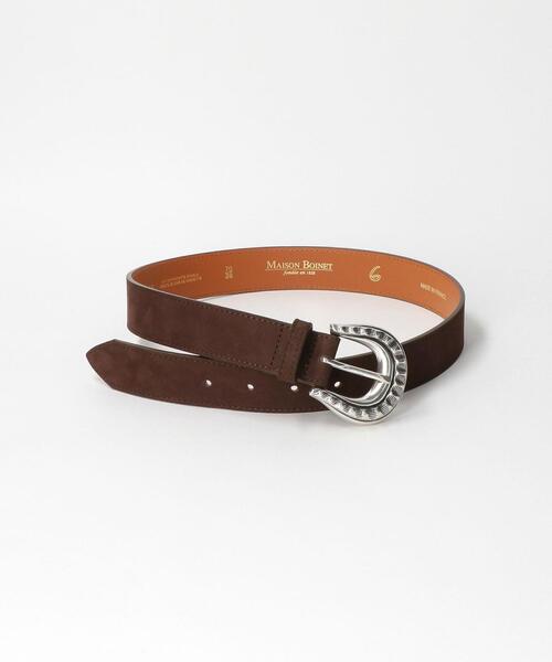 ＜MAISON BOINET＞LEATHER WESTERN BELT/ベルト Ψ