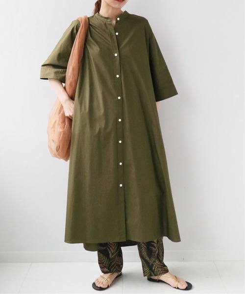 JOURNAL STANDARD relume（ジャーナルスタンダード　レリューム）の「コットンポンチョシャツワンピース◆（シャツワンピース・レディース・カーキ/ブラック・FREE）」の18枚目の写真